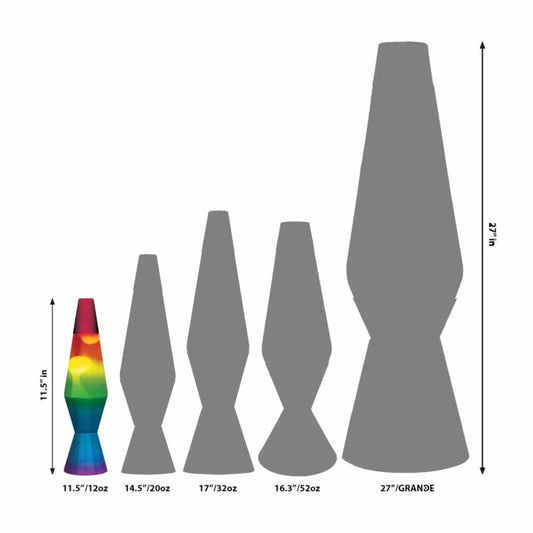 11.5″ LAVA Lamp Rainbow – White/Tricolor - US 1010