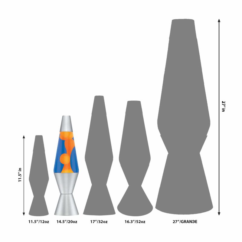 14.5” LAVA Lamp – Orange/Blue/Silver - US 9329