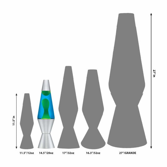 14.5” LAVA Lamp – Yellow/Blue/Silver - US 6081