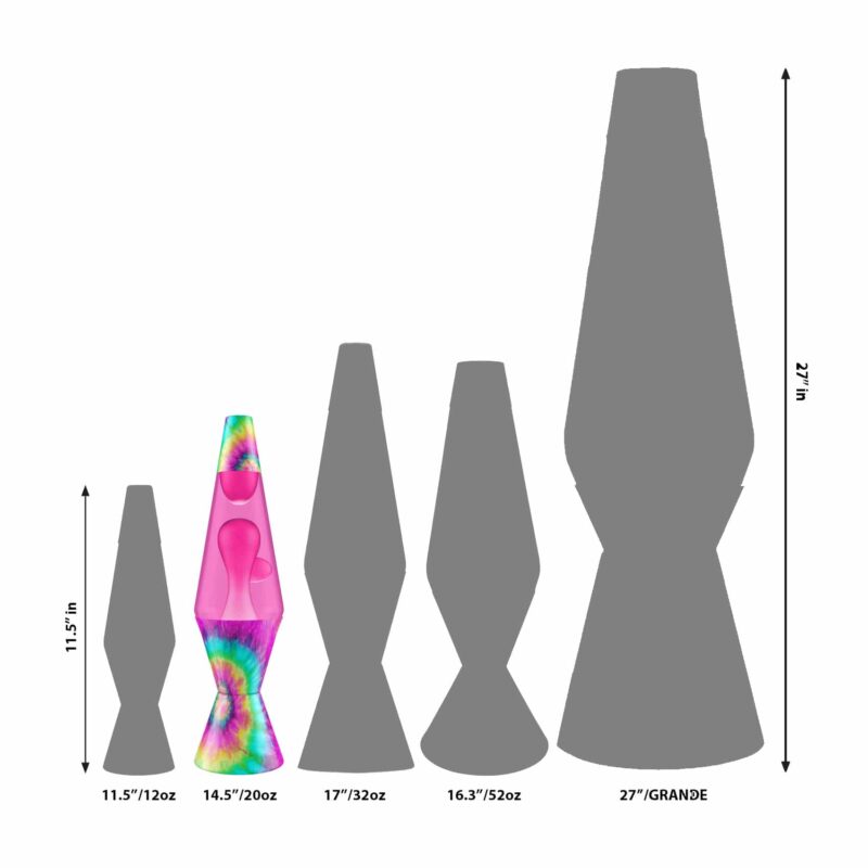 14.5″ LAVA Lamp – Tie Dye Pink Spiral - US 5072