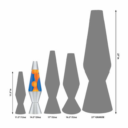 14.5” LAVA Lamp – Orange/Blue/Silver - US 9329