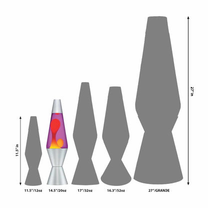 14.5” LAVA Lamp – Yellow/Purple/Silver - US 9317