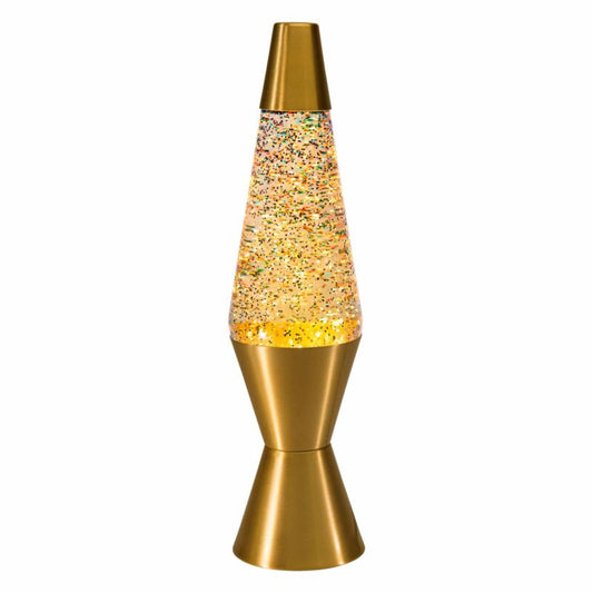 14.5″ LAVA Lamp Rainbow Glitter – Clear/Gold - US 2645