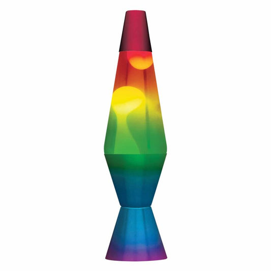 14.5” LAVA Lamp Rainbow – White/Clear/Tricolor - US 3561