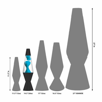 14.5″ LAVA Lamp Neon – Blue/Clear/Black - US 8821