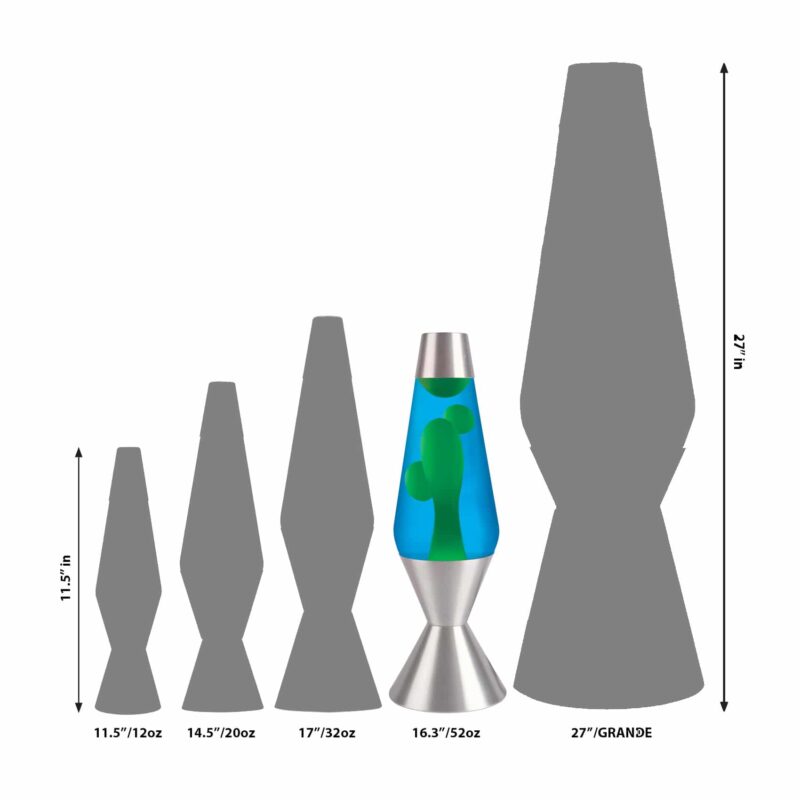 16.3″ LAVA Lamp – Yellow/Blue/Silver - US 2050